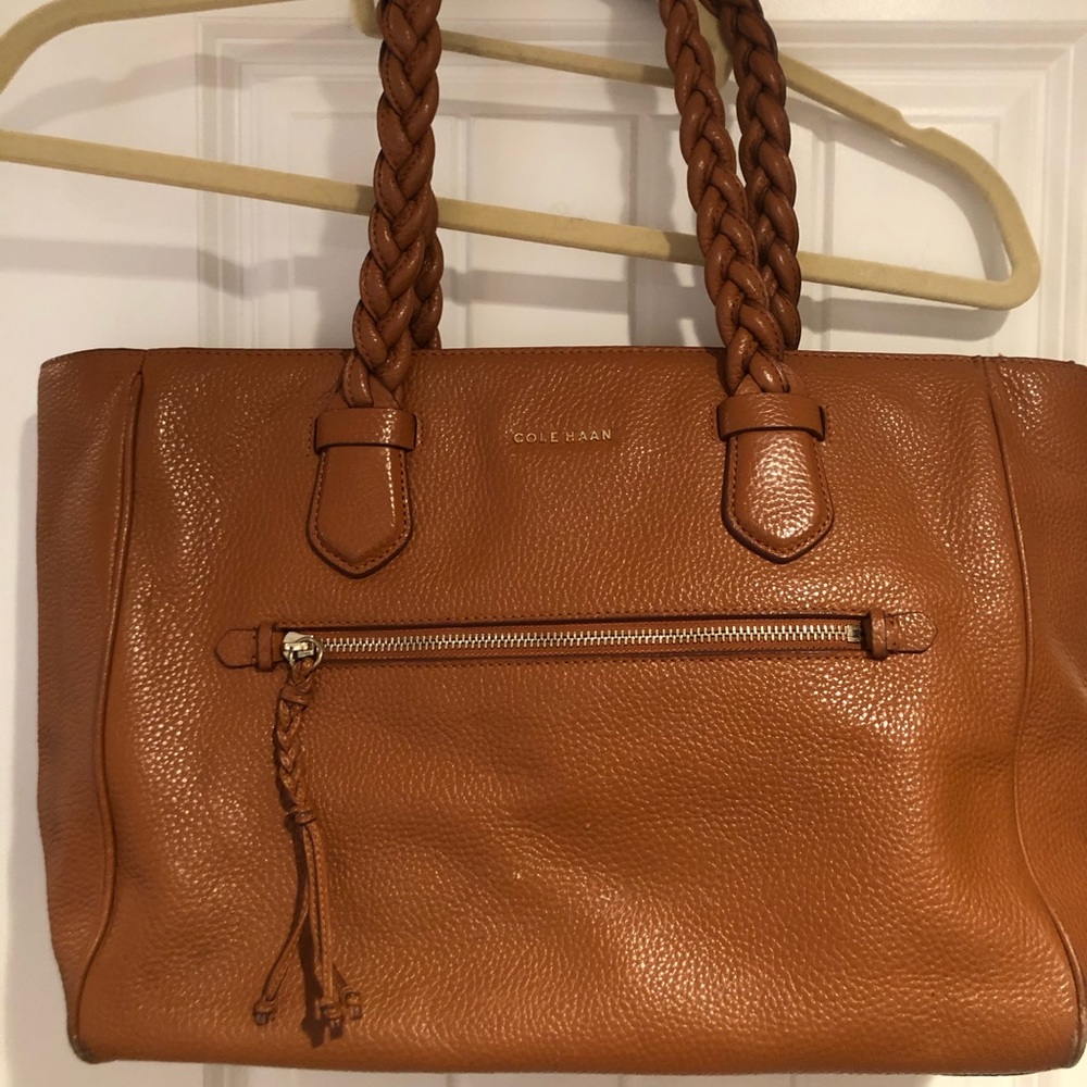 Leather Cole Haan Briaded Straps